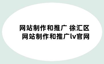 网站制作和推广 徐汇区网站制作和推广lv官网